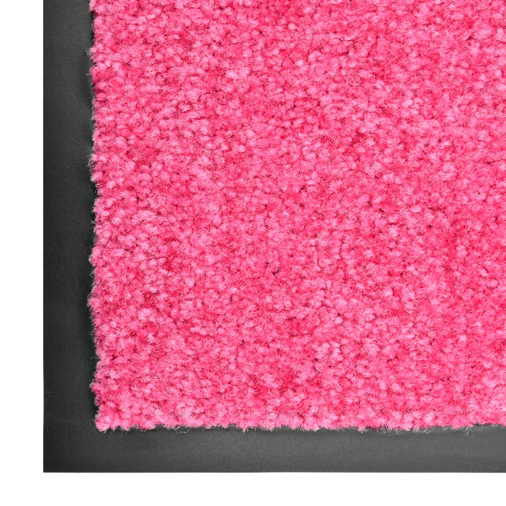 Tapete de porta lavável 60x90 cm rosa