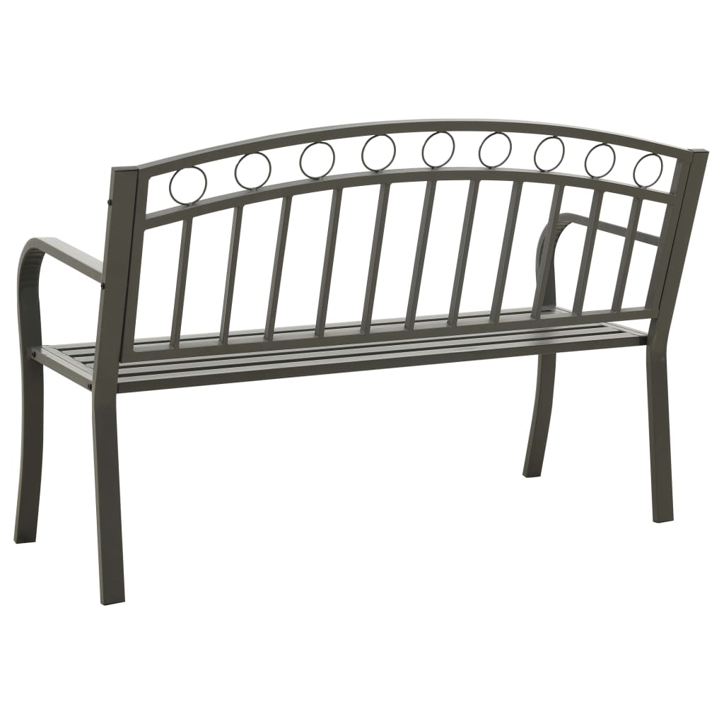 Banco de jardim 120 cm aço cinzento