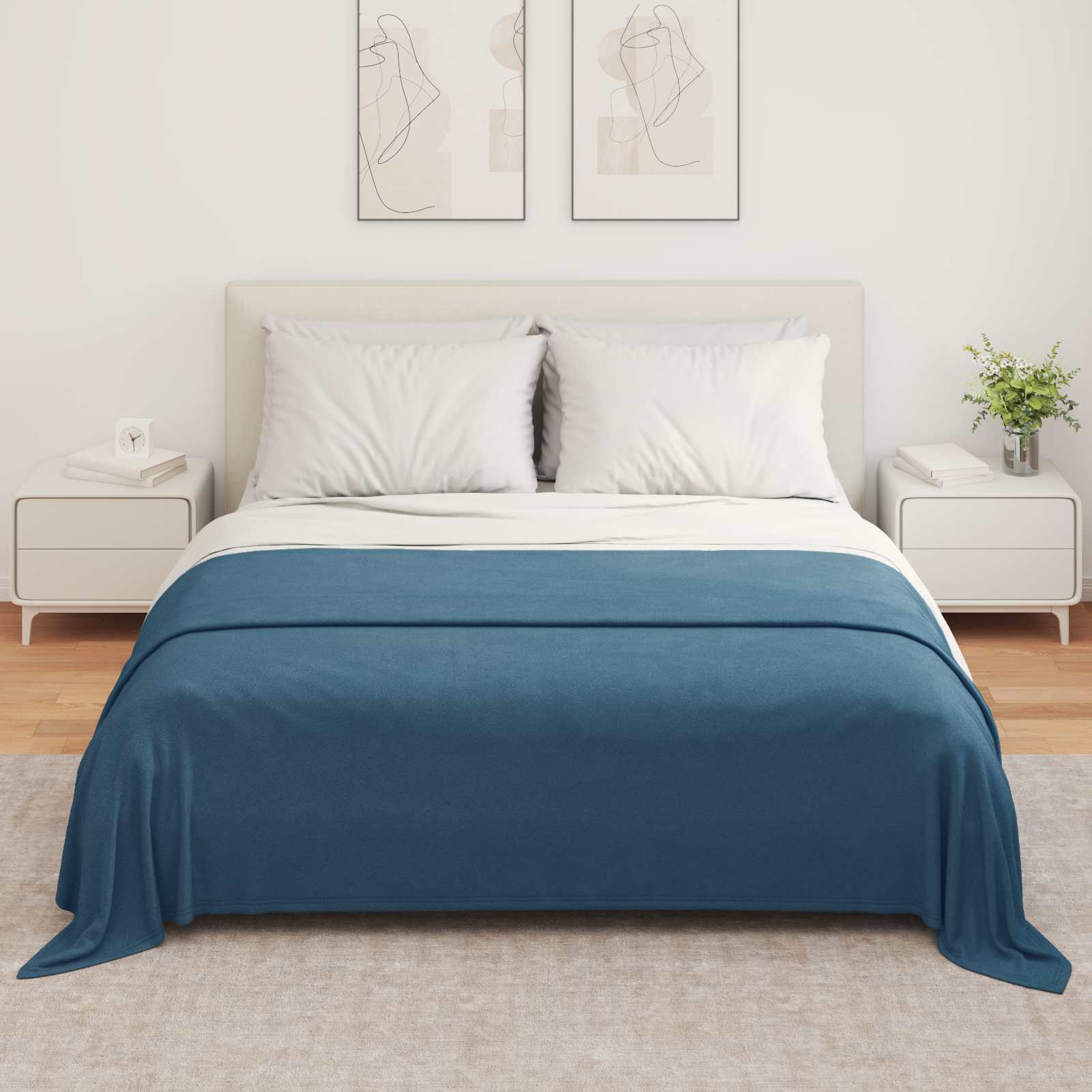 Cobertores de sofá 6 unid. azul marinho 280 x 210 cm 4.74 lã