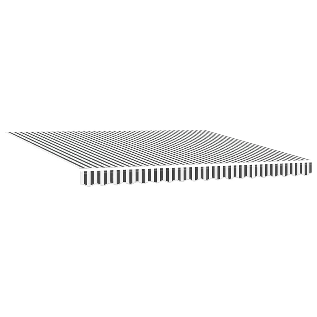 Toldo retrátil 4x3 m tecido e alumínio antracite e branco
