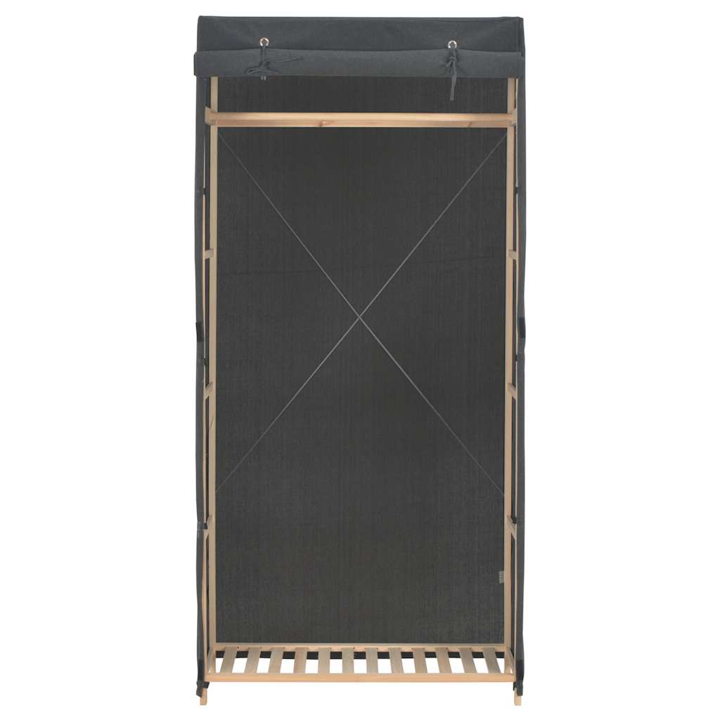 Roupeiro 79x40x170 cm tecido cinzento