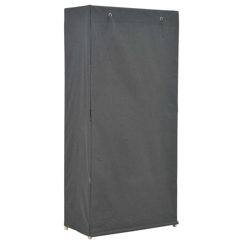 Roupeiro 79x40x170 cm tecido cinzento