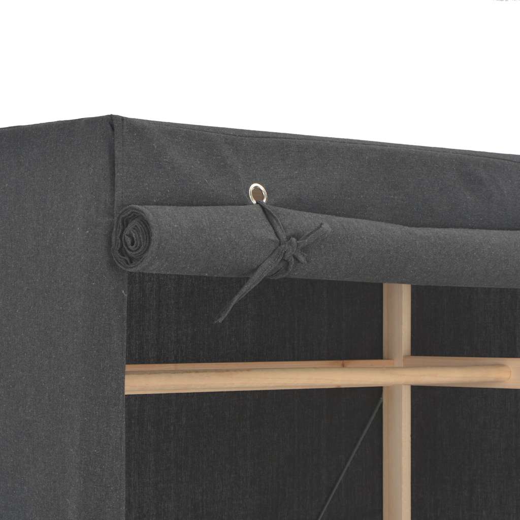Roupeiro 79x40x170 cm tecido cinzento