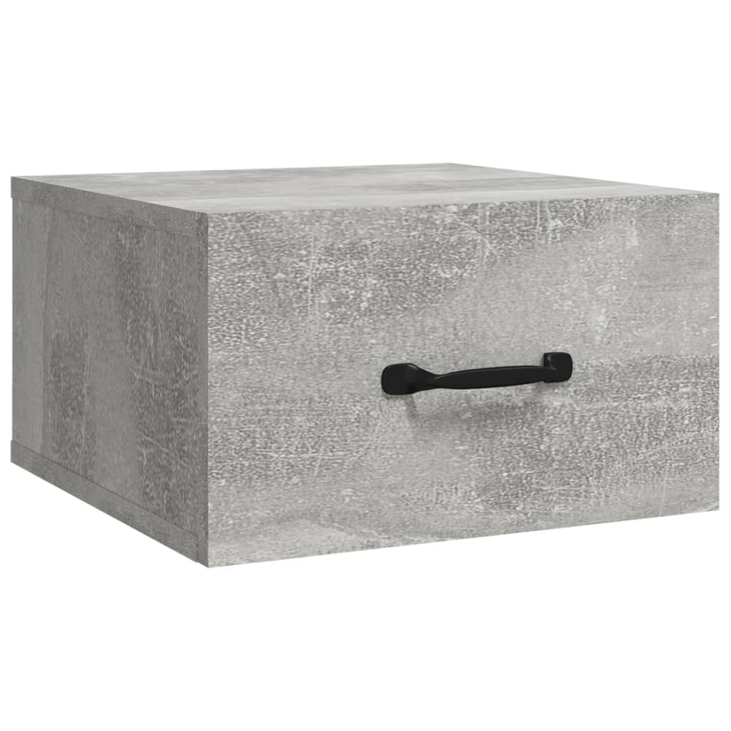 Mesa cabeceira montagem na parede 35x35x20 cm cinzento cimento