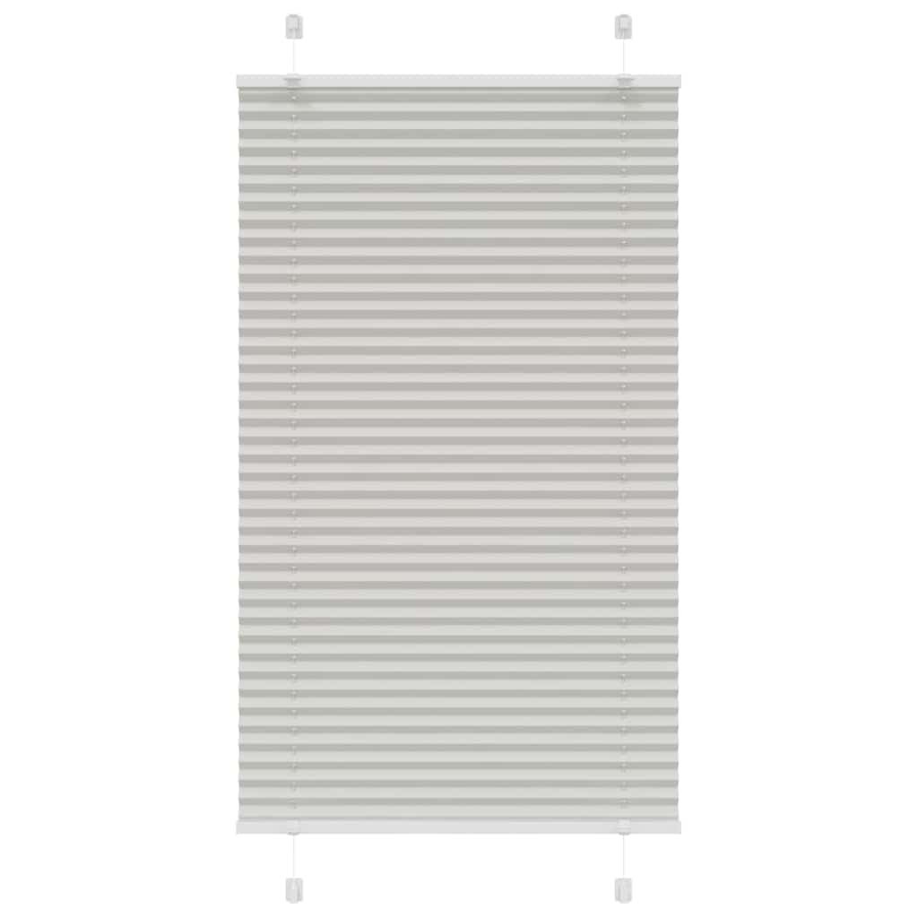 Cinzento luz plissada cega 80x150 cm largura tecido 79,4 cm