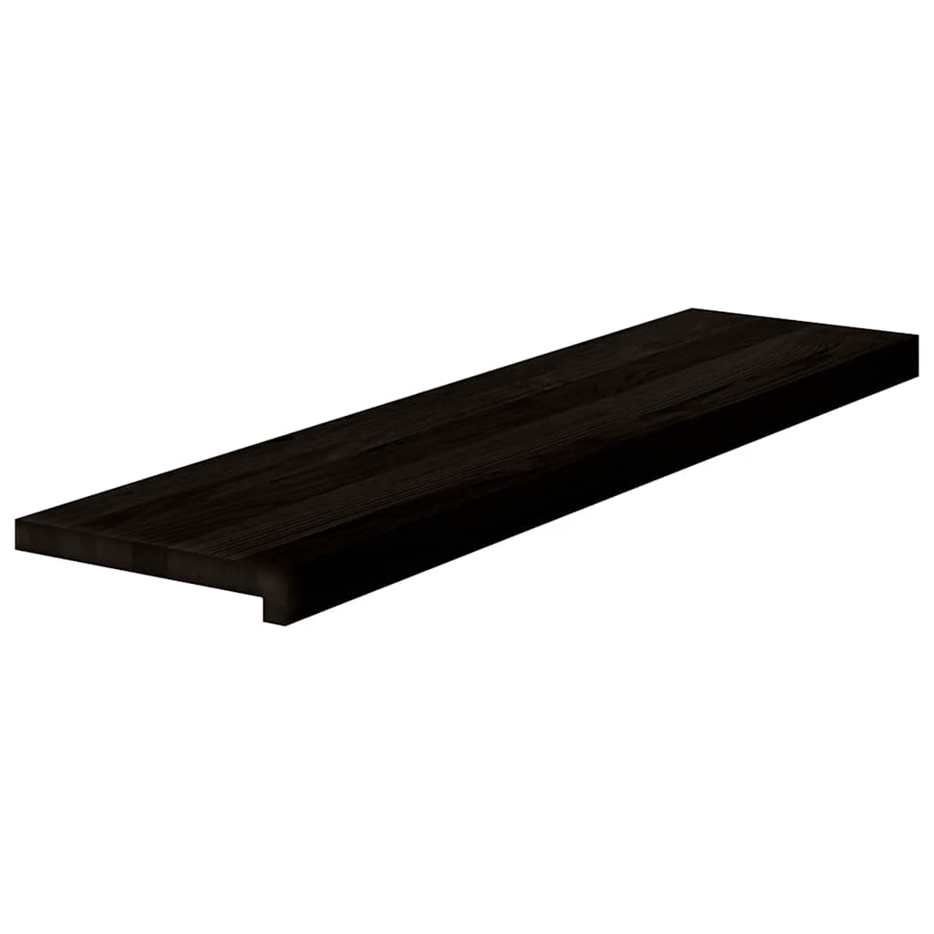 Tapetes de escada 2 pcs 100x30x2 cm carvalho castanho-preto