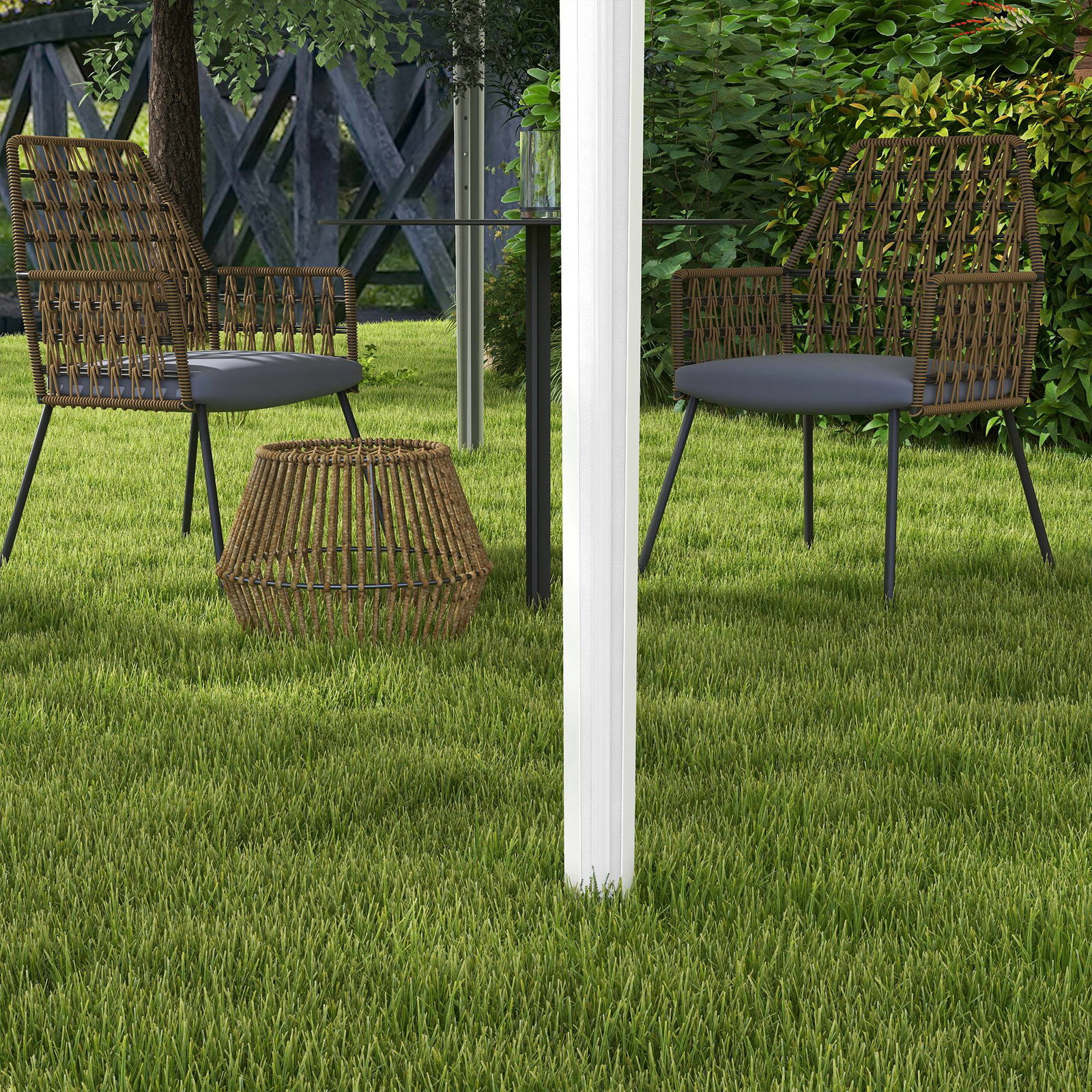 Tenda dobrável 3x3 m tenda de jardim com altura ajustável bolsa de transporte tecido anti-UV e sacos de areia branco
