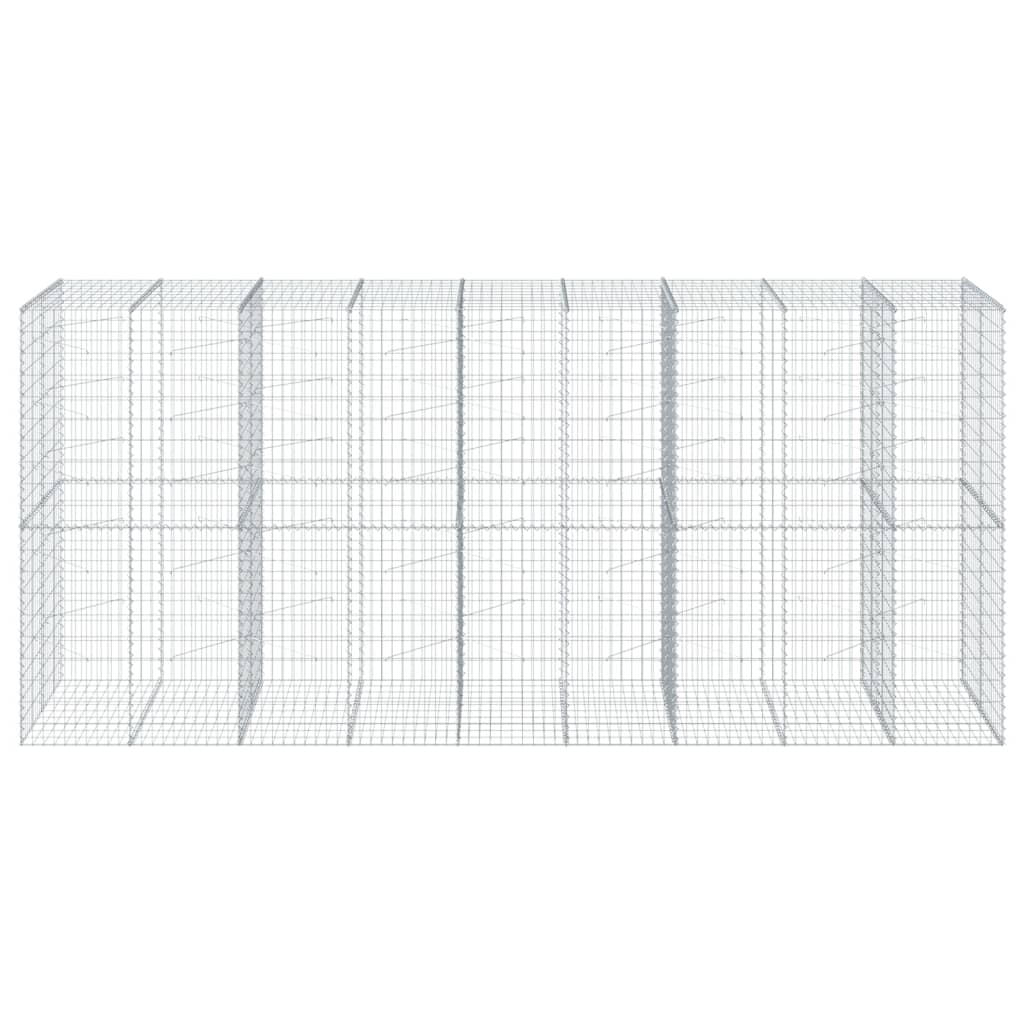 Cesto gabião com cobertura 450x100x200 cm ferro galvanizado