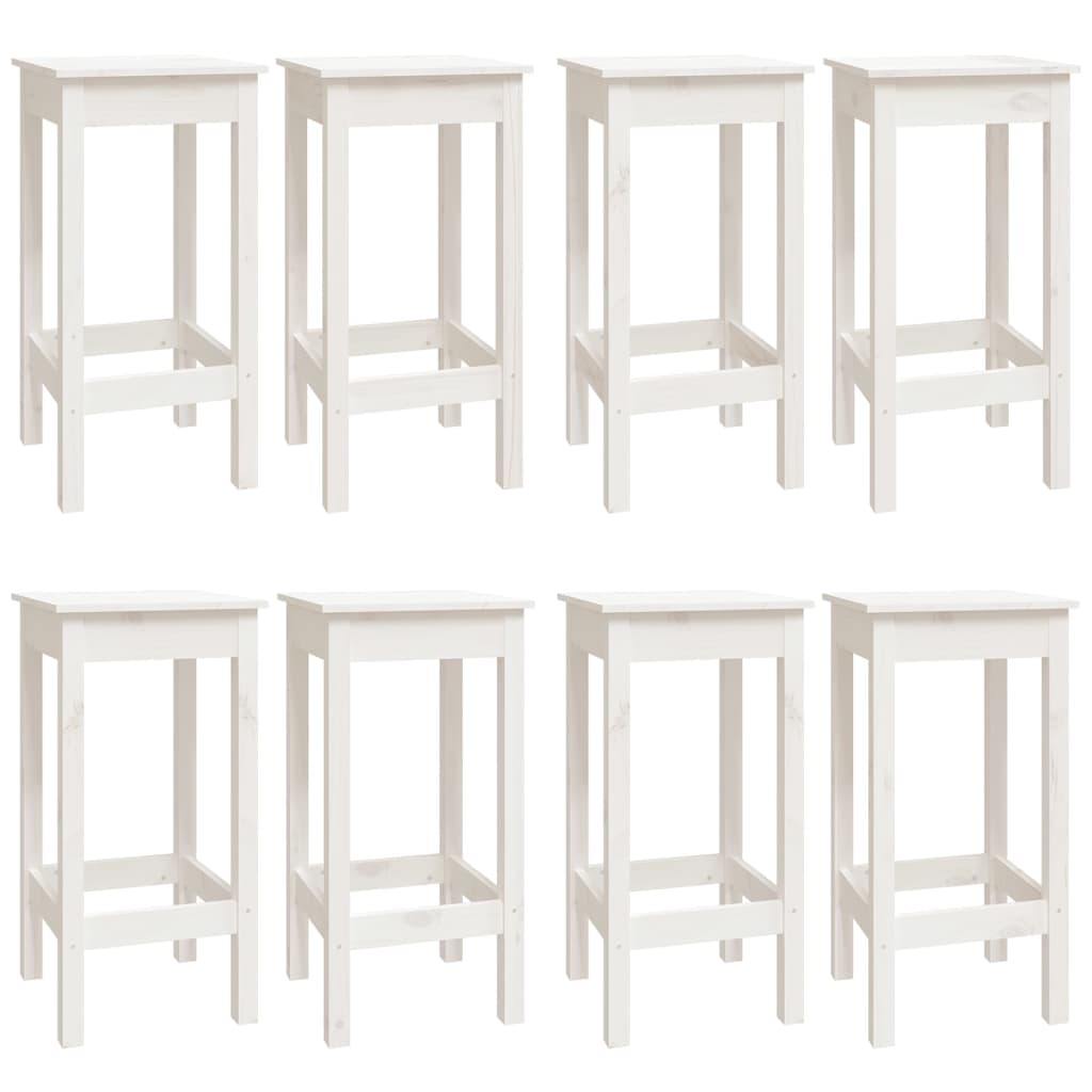 9 Pcs conjunto de bar pinho maciço branco