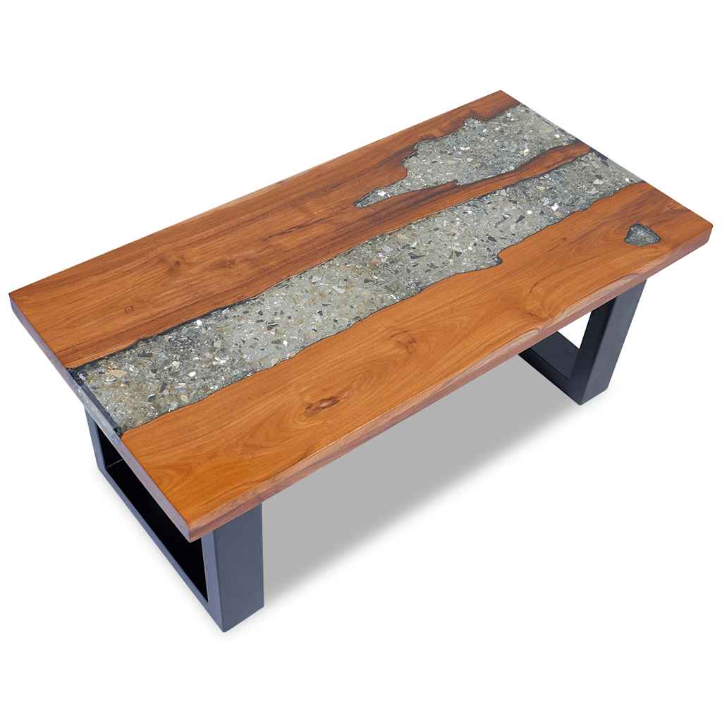Mesa de centro em resina de teca 100x50 cm