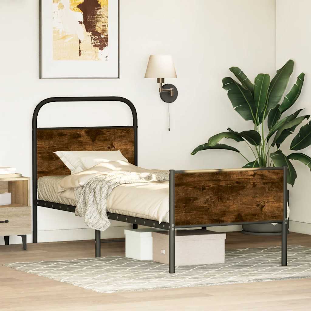 Estrutura cama s/ colchão derivados de madeira carvalho sonoma