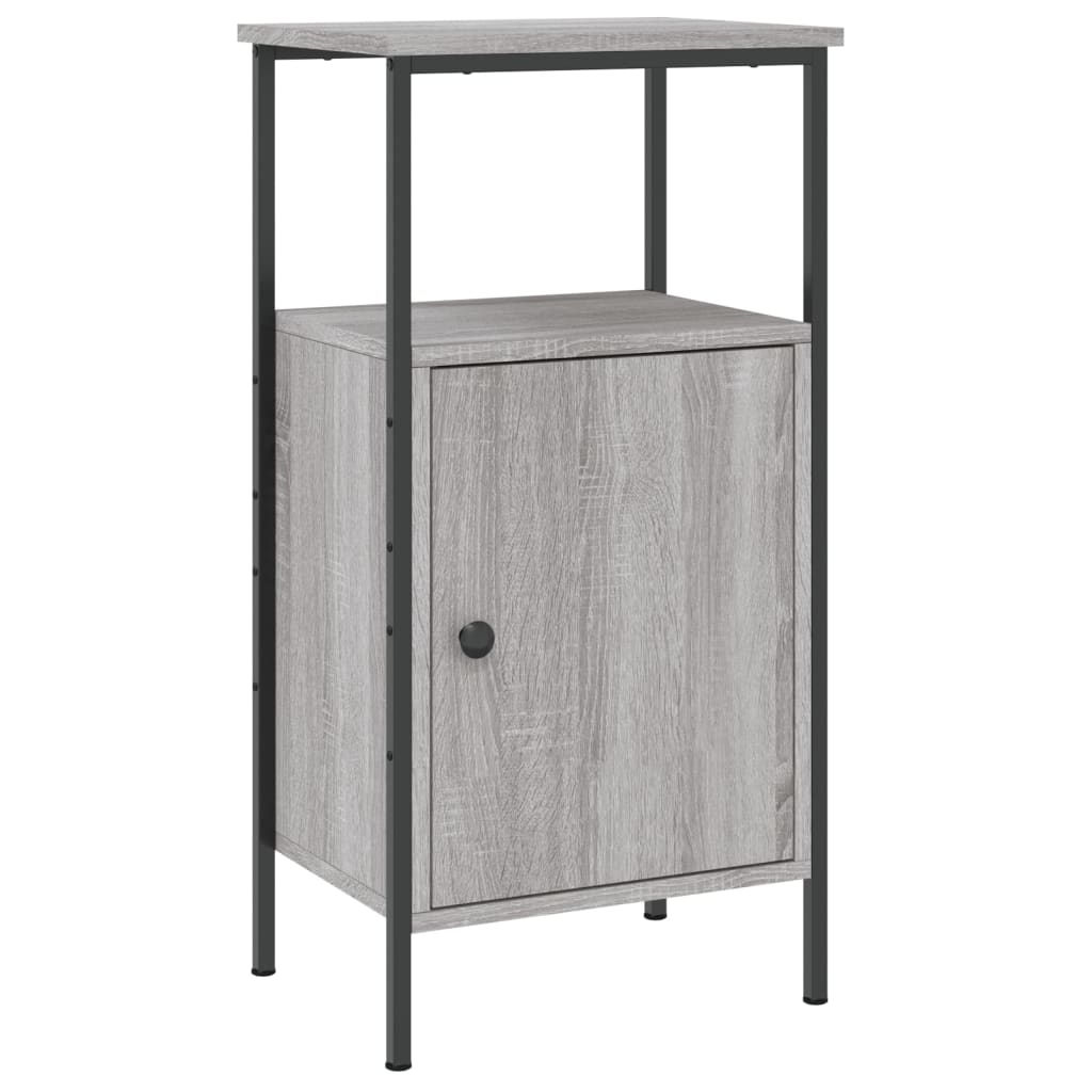 Mesa cabeceira 41x31x80 cm derivados de madeira cinzento sonoma