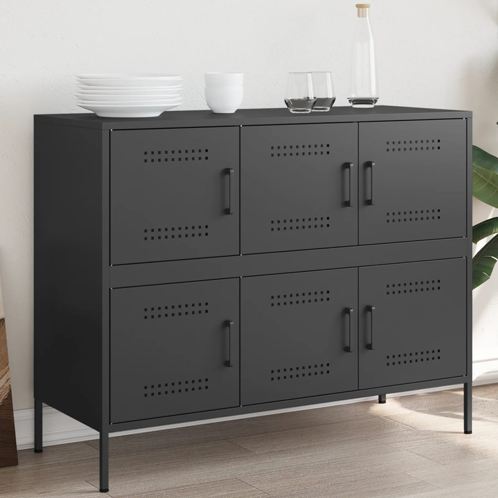 Aparador 100,5x39x79 cm aço preto