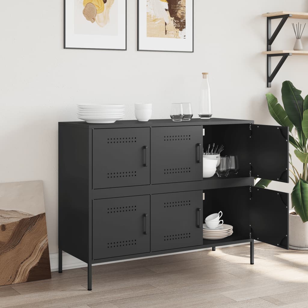 Aparador 100,5x39x79 cm aço preto
