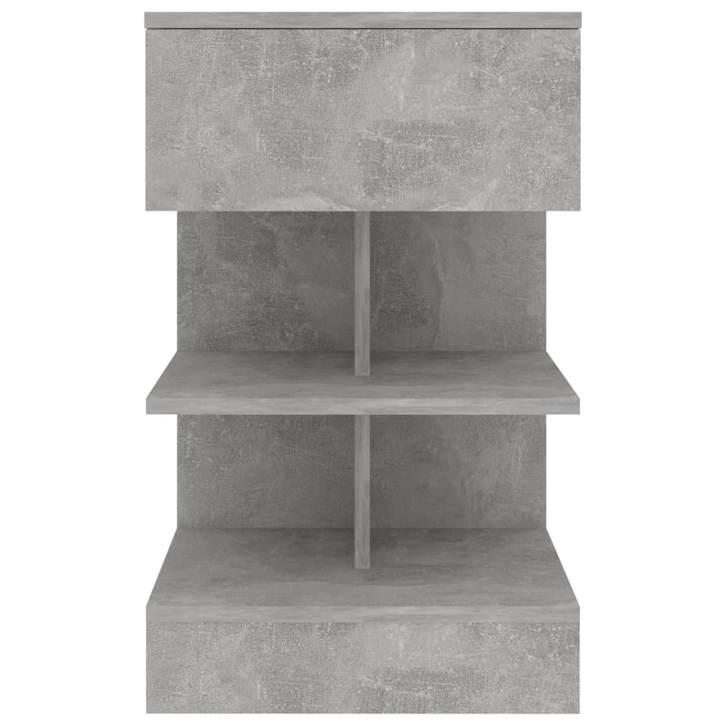 Mesa de cabeceira derivados de madeira cinzento cimento