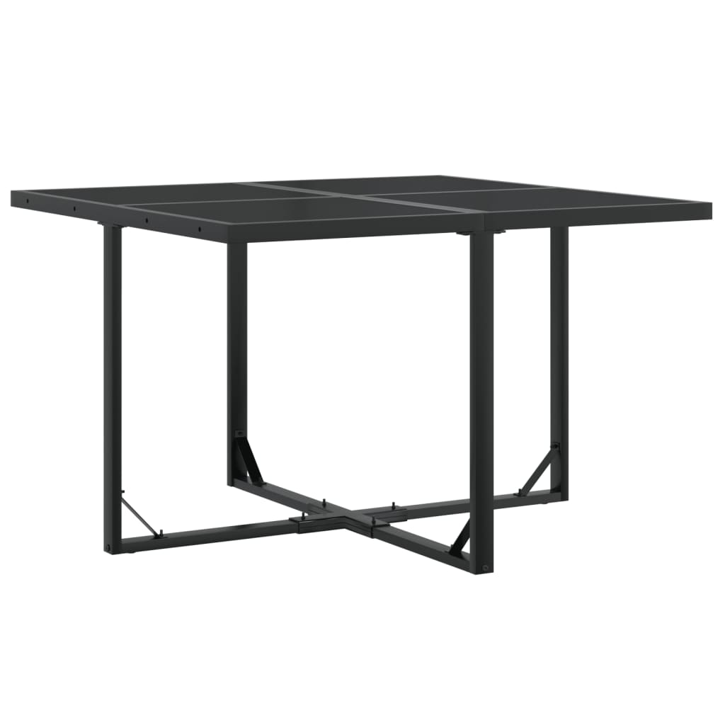 9 Pcs conjunto de jantar para jardim textilene preto