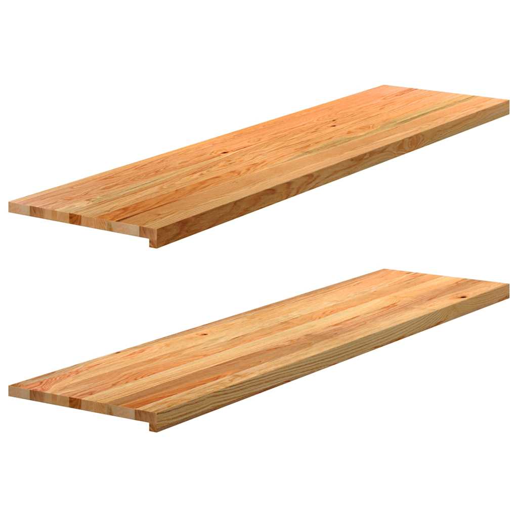Soleiras da janela 2 pcs 160x40x2 cm carvalho castanho-claro