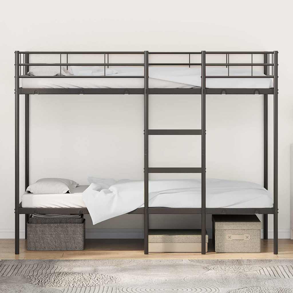 Beliche sem colchão 100x190 cm aço preto