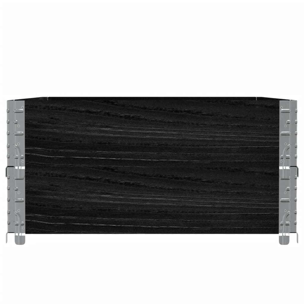 Colares p/ paletes 2 pcs 120x80 cm madeira pinho maciça preto