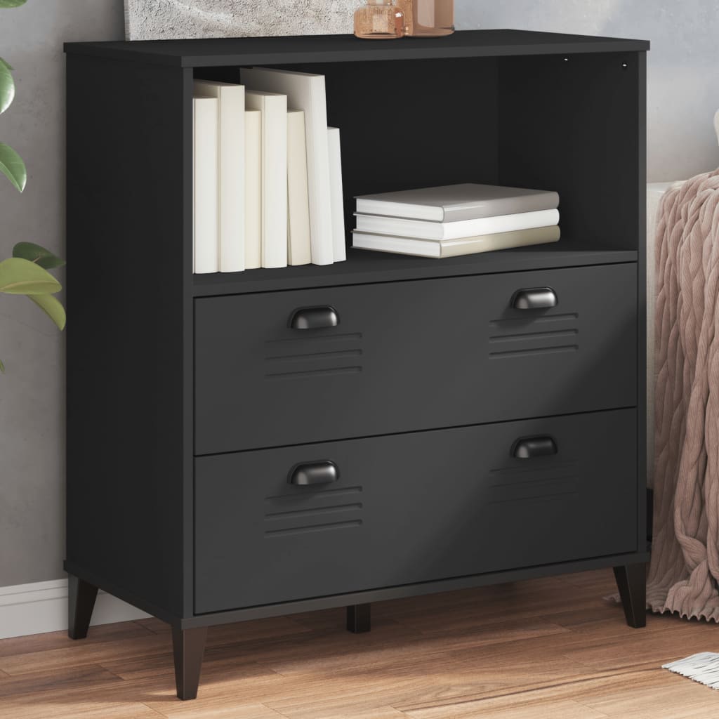 Estante viken 80x40x90 cm derivados de madeira preto
