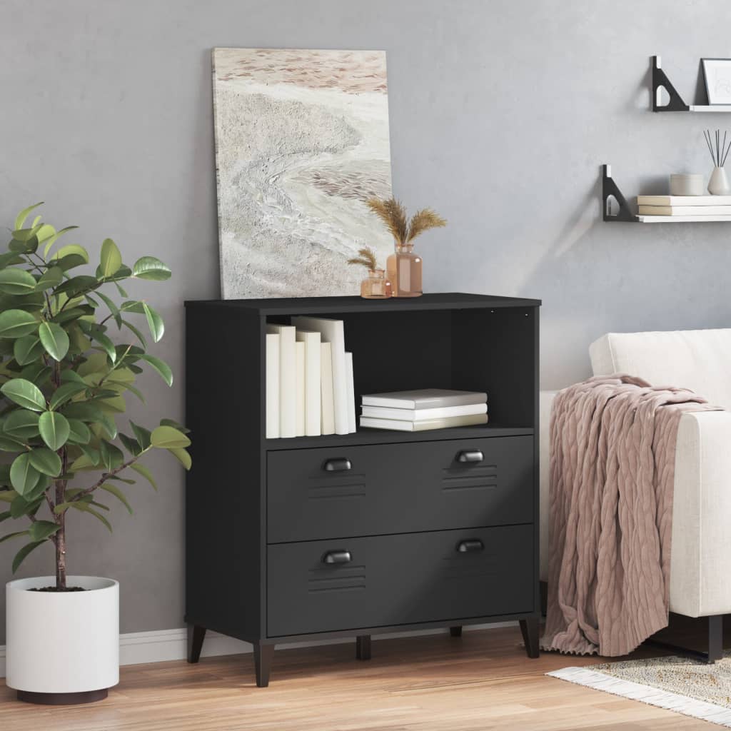 Estante viken 80x40x90 cm derivados de madeira preto