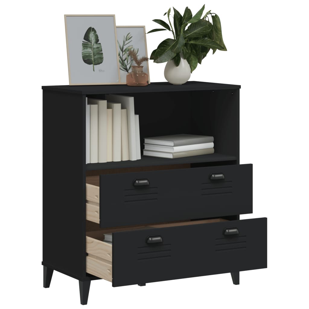 Estante viken 80x40x90 cm derivados de madeira preto