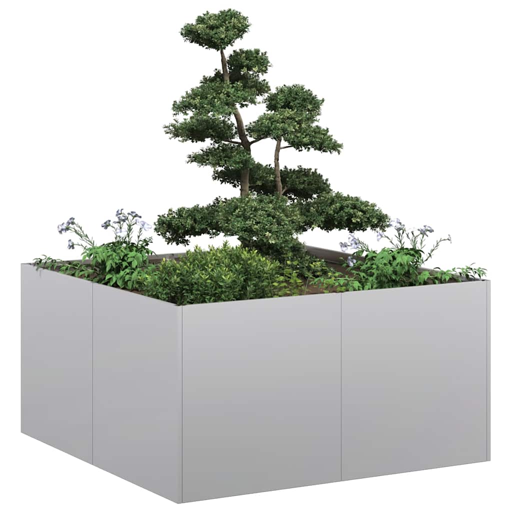 Planter 80x80x40 cm aço galvanizado