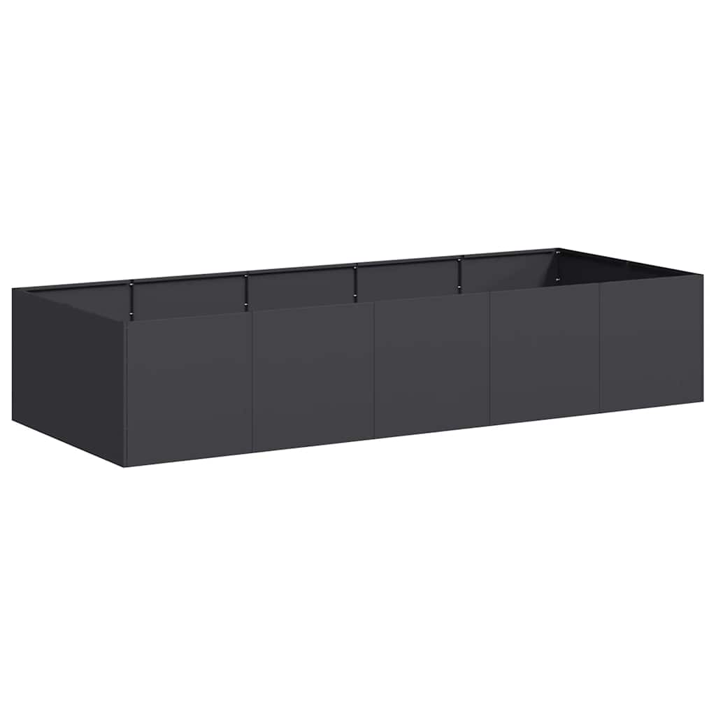 Vaso floreira 200x80x40 cm aço preto