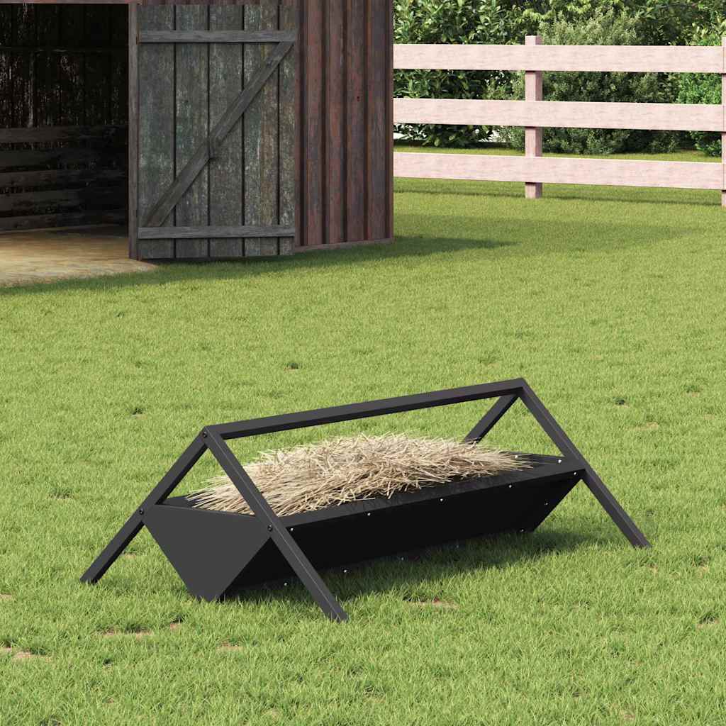 Trincheira para alimentação de gado preto 111 x 76 x 38 cm