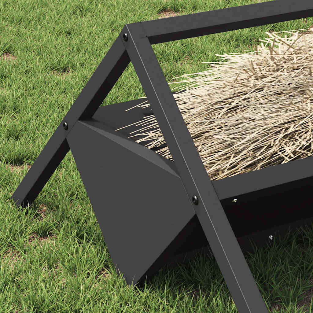 Trincheira para alimentação de gado preto 111 x 76 x 38 cm