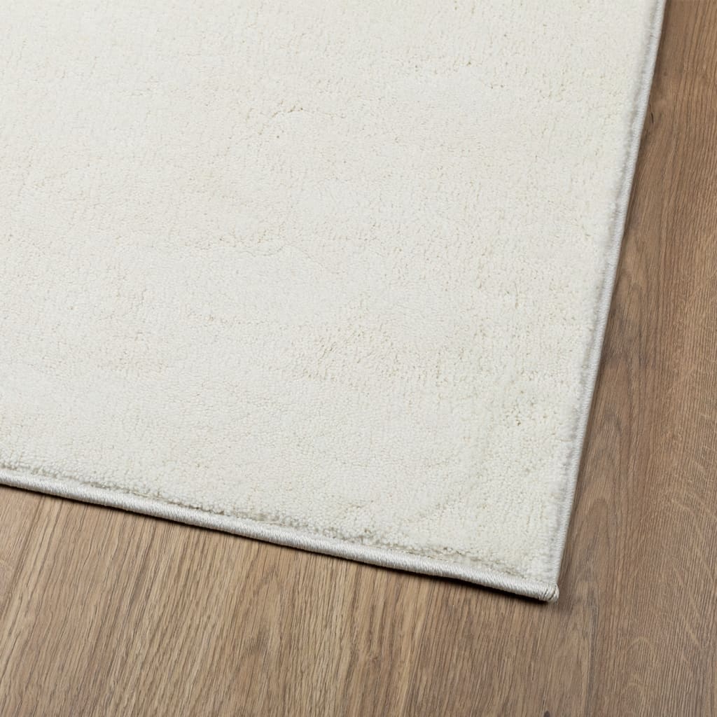 Tapete de pelo curto oviedo 120x120 cm creme
