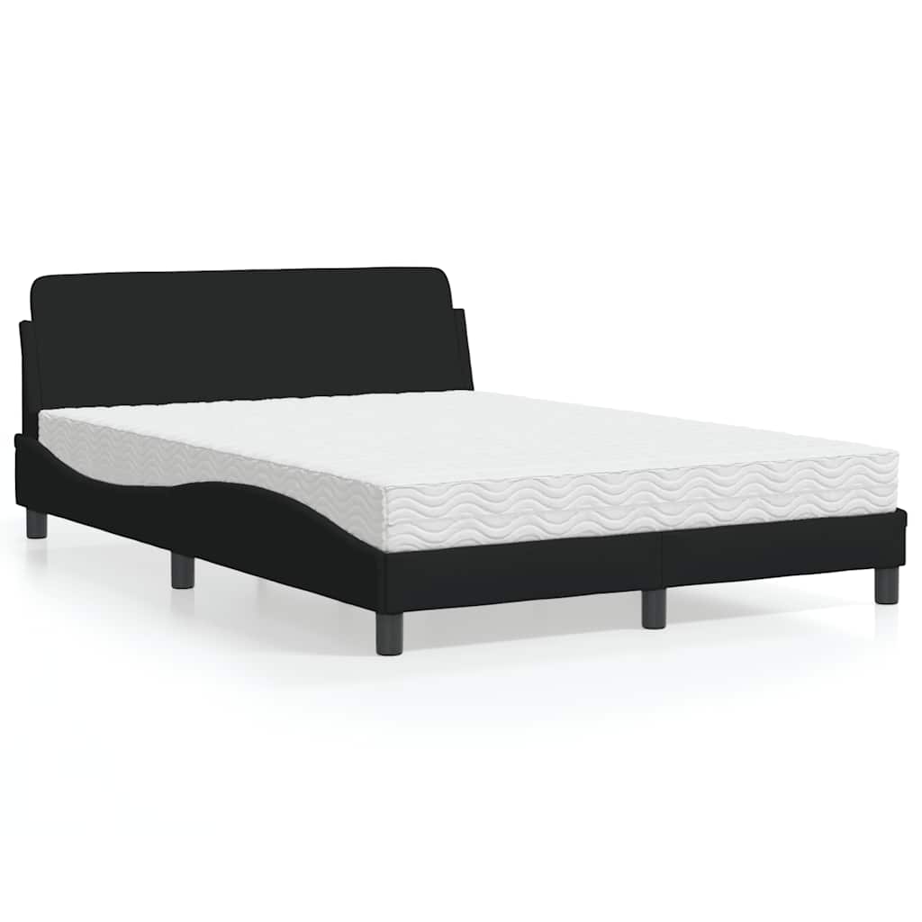 Cama com colchão dover 120x200 cm tecido preto