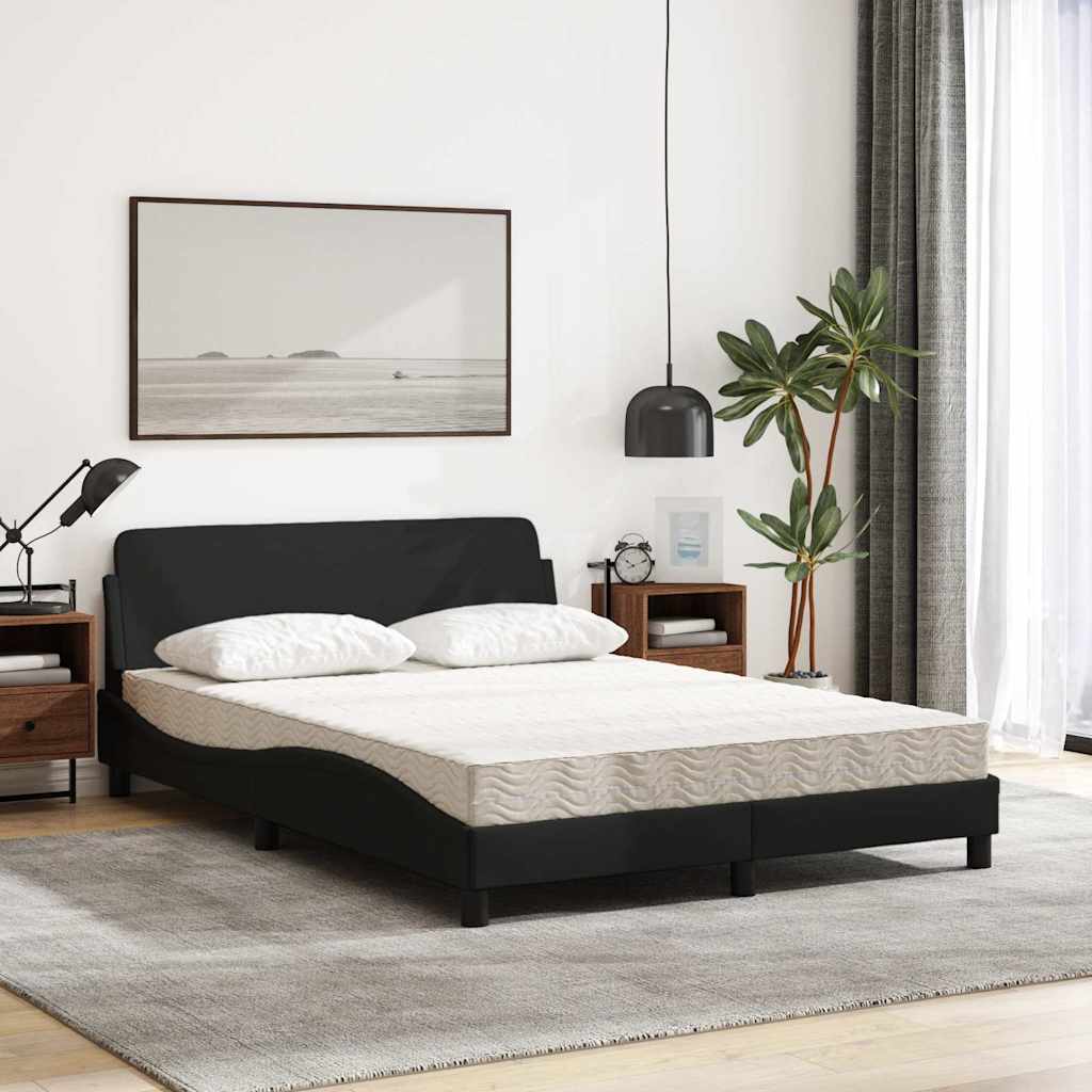 Cama com colchão dover 120x200 cm tecido preto