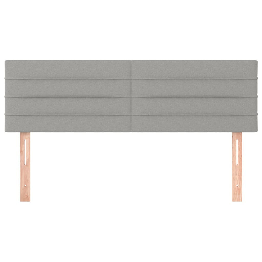 Cabeceiras cinzento-claro 144x5x78/88 cm tecido