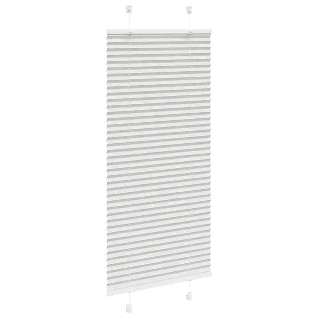 Cinzento luz plissada cega 55x100 cm largura tecido 54,4 cm