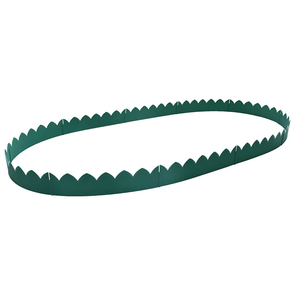 Bordas de relvado 10 pcs 65x15 cm PP verde
