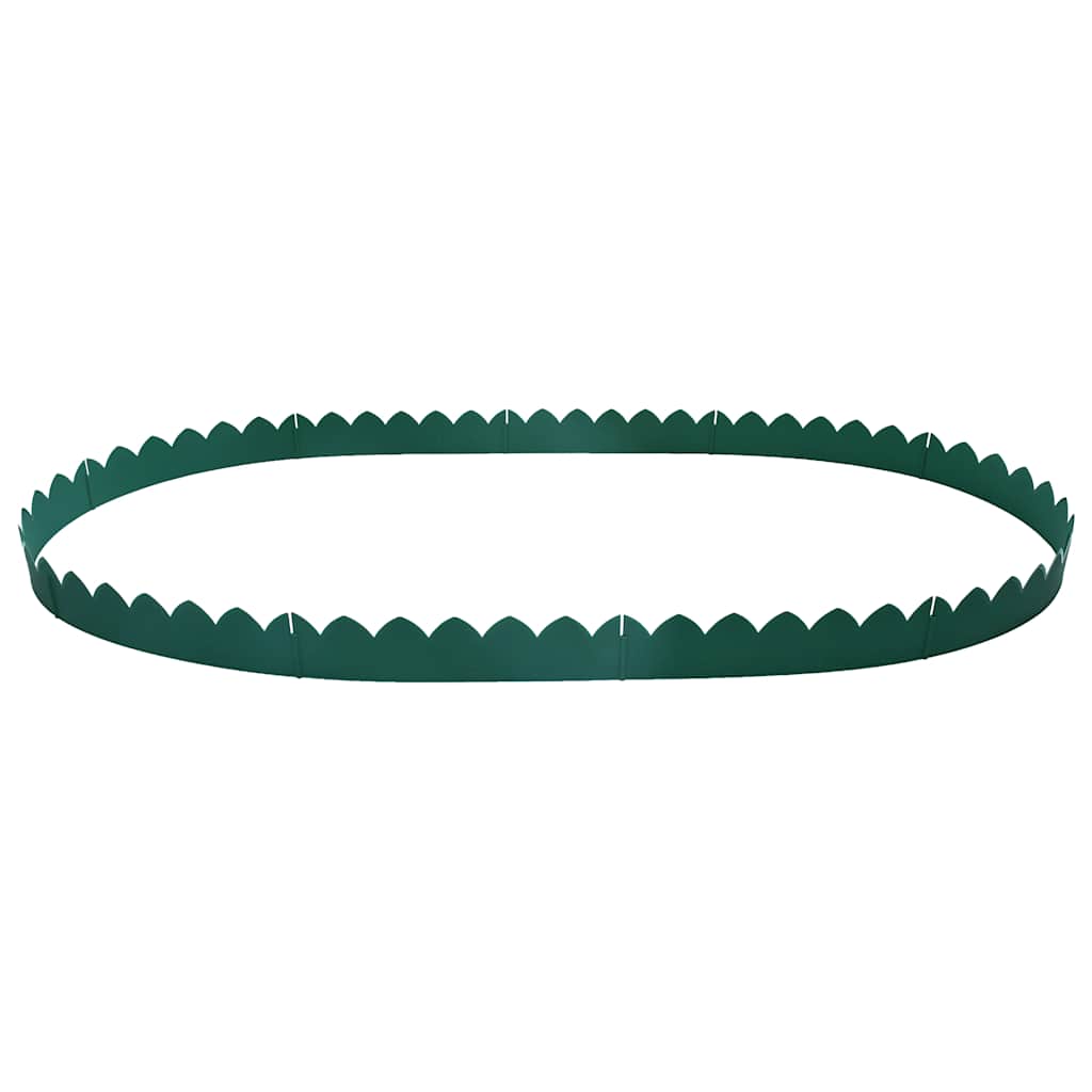 Bordas de relvado 10 pcs 65x15 cm PP verde