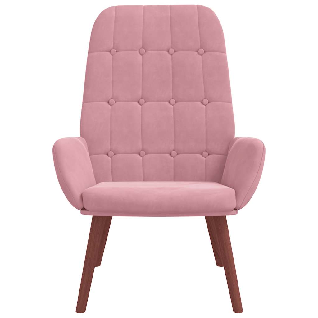 Cadeira de descanso veludo rosa