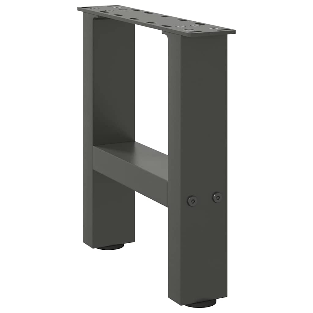 Pés para mesa de centro antracite 2 peças 30x(30-31) cm aço