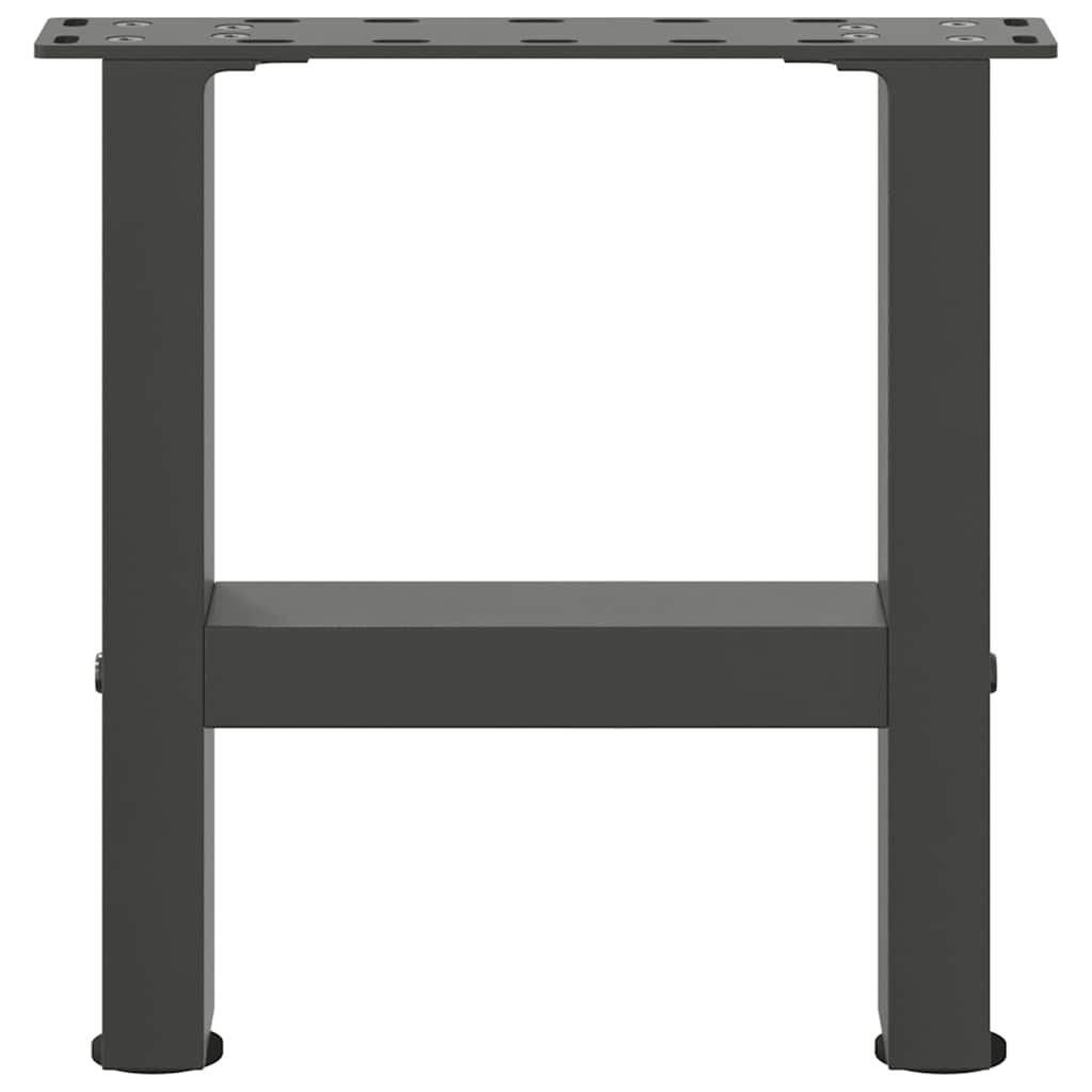 Pés para mesa de centro antracite 2 peças 30x(30-31) cm aço