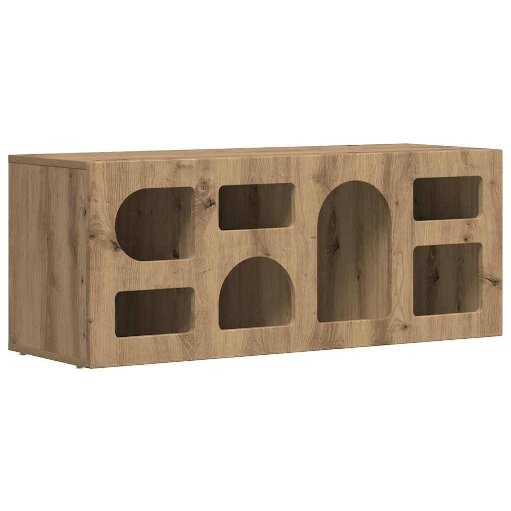 Gabinete para TV elst 100 x 35 x 40 cm carvalho artesanal