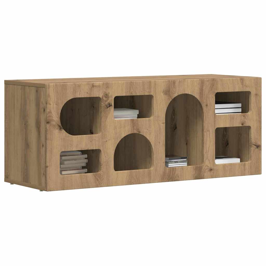 Gabinete para TV elst 100 x 35 x 40 cm carvalho artesanal