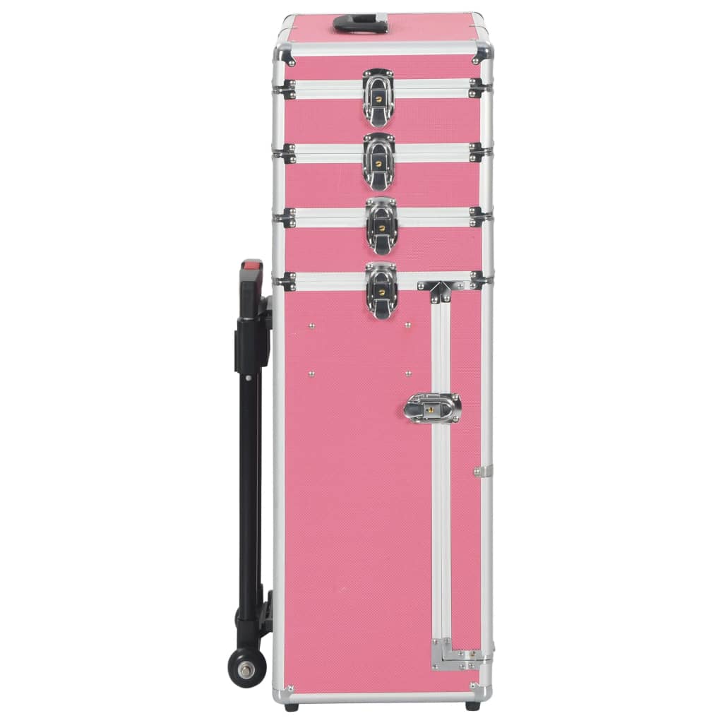 Trólei de maquilhagem alumínio cor-de-rosa