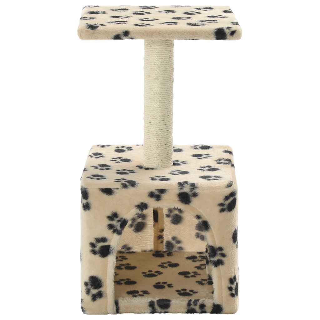 Árvore para gatos c/postes arranhadores sisal 55 cm bege