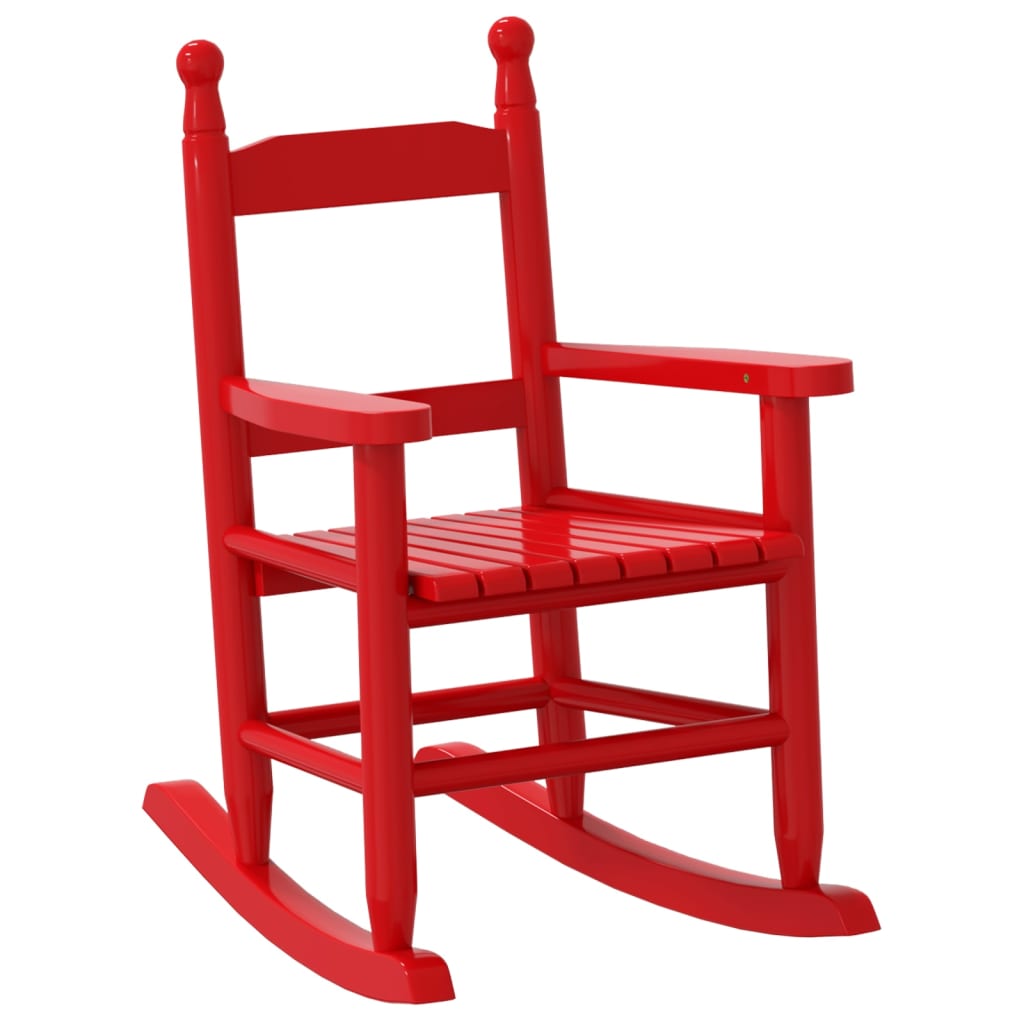 Cadeiras de baloiço infantis 2 pcs álamo maciço vermelho