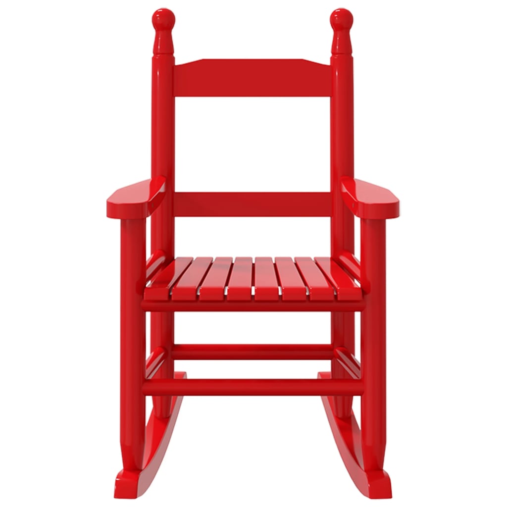 Cadeiras de baloiço infantis 2 pcs álamo maciço vermelho