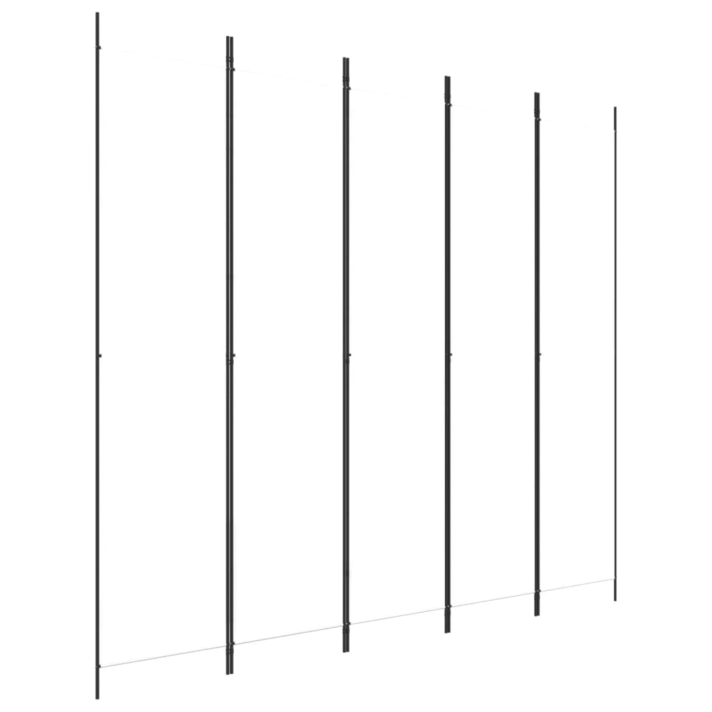Divisória/biombo com 5 painéis 250x220 cm tecido branco