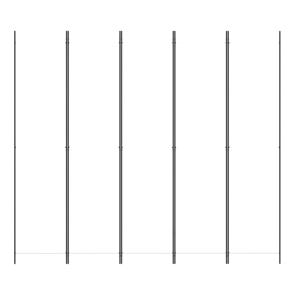 Divisória/biombo com 5 painéis 250x220 cm tecido branco