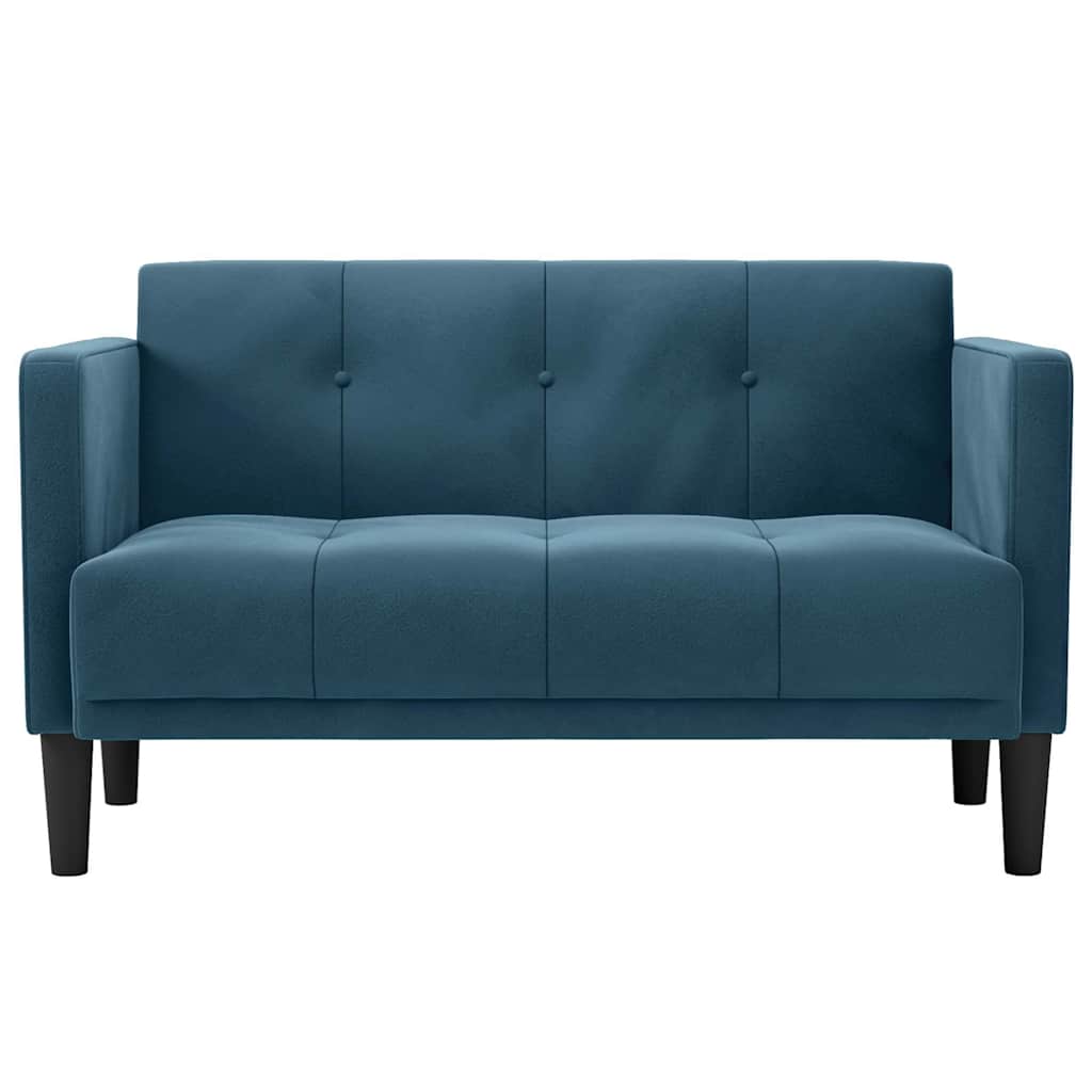 Sofá-luvas 111 cm veludo azul