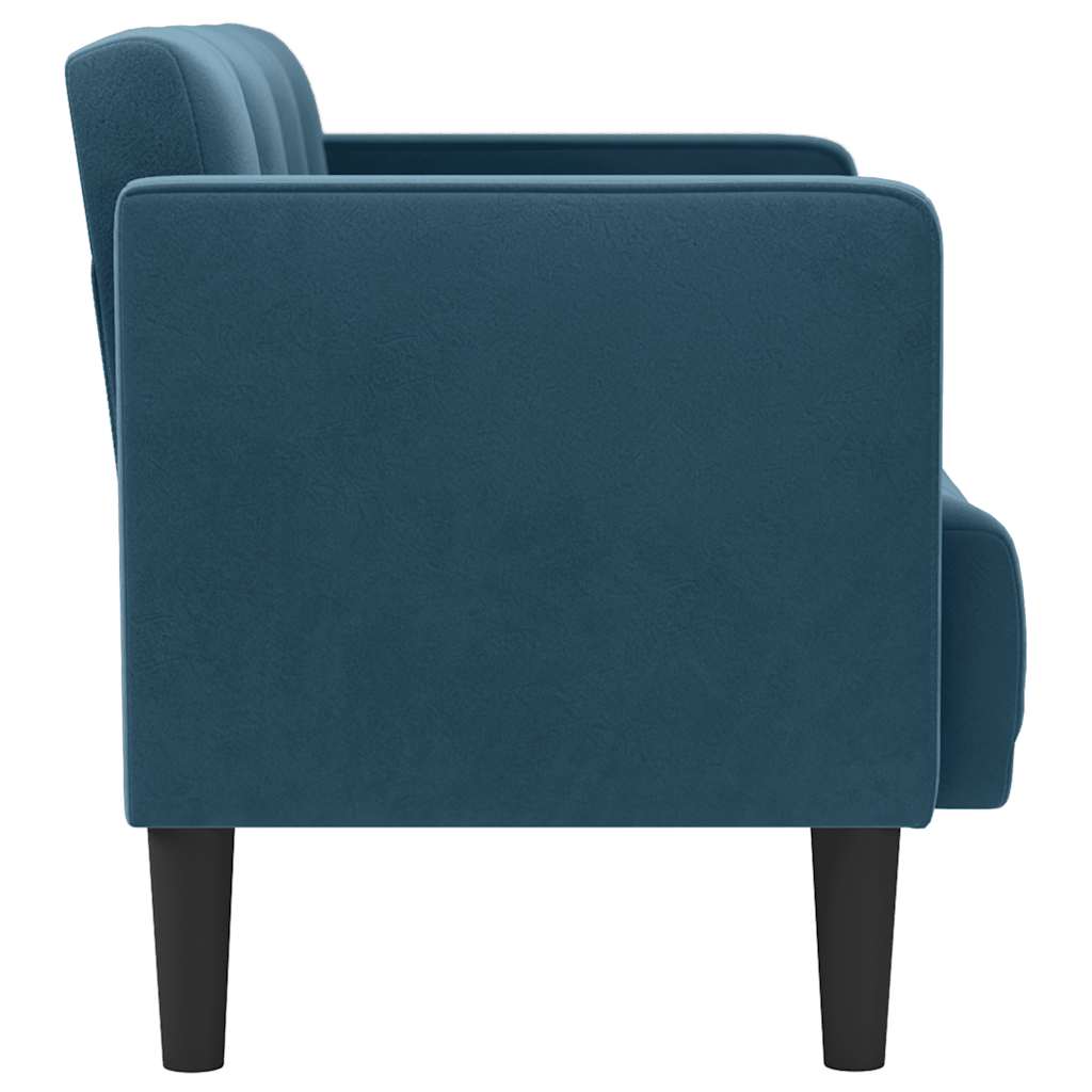 Sofá-luvas 111 cm veludo azul